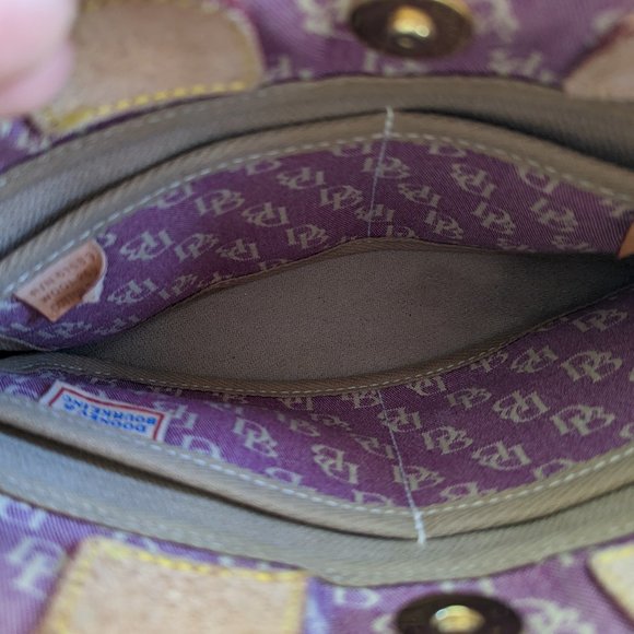 Dooney Burke Pink Leather Canvas Mini Satchel Bag - Picture 14 of 16